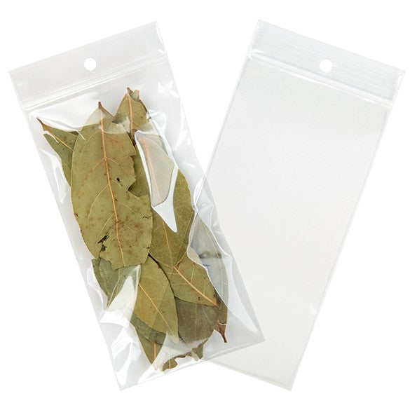 Gripzakken met Ophanggat 7,5x15cm Kristalhelder PP 50 Micron (100 stuks) [ZR36]