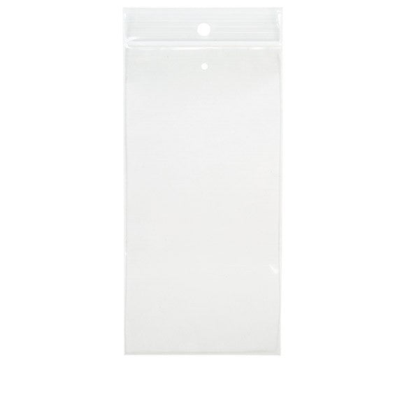 Gripzakken met Ophanggat en Luchtgat 7,5x15cm Kristalhelder PP 50 Micron (100 stuks) [ZR36V]
