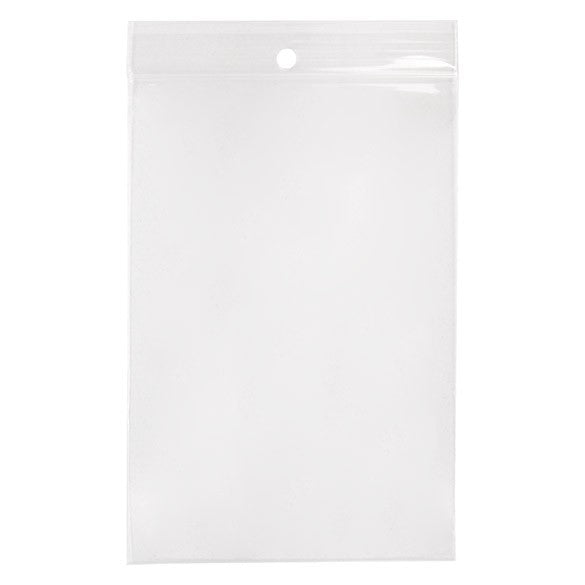 Gripzakken met Ophanggat 10x15cm Kristalhelder PP 50 Micron (100 stuks) [ZR46]