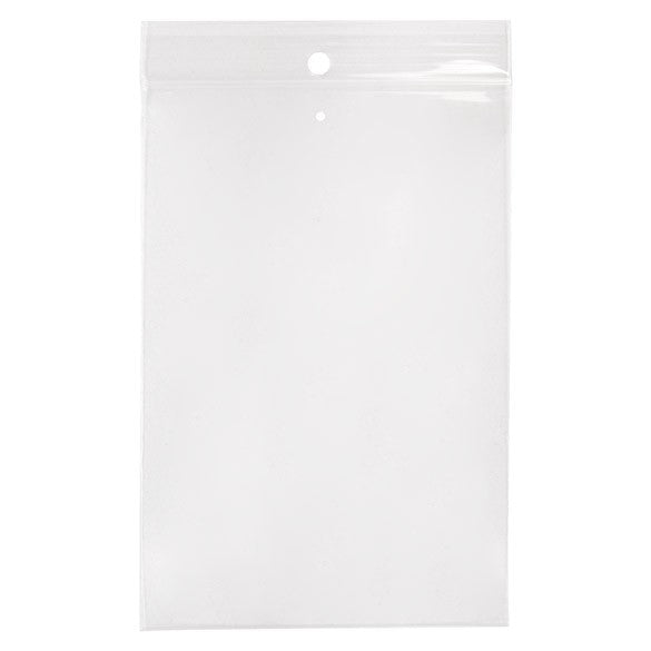Gripzakken met Ophanggat en Luchtgat 10x15cm Kristalhelder PP 50 Micron (100 stuks) [ZR46V]