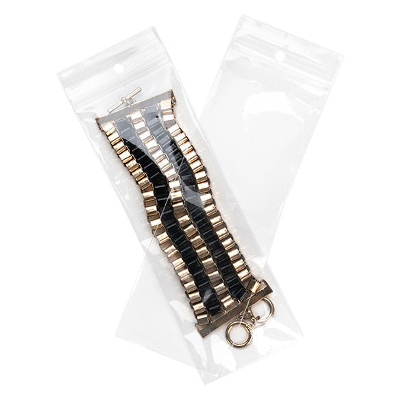 Gripzakken met Ophanggat 6,5x18cm Kristalhelder PP 50 Micron (100 stuks) [ZR2H7]