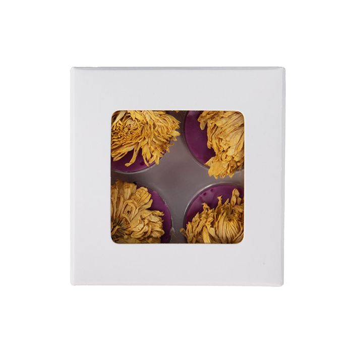 Kraft Dozen Wit Voor Handgemaakt Snoep, Ronde insert 7x2.1x6.8cm (25 stuks) [CNDYR276W]