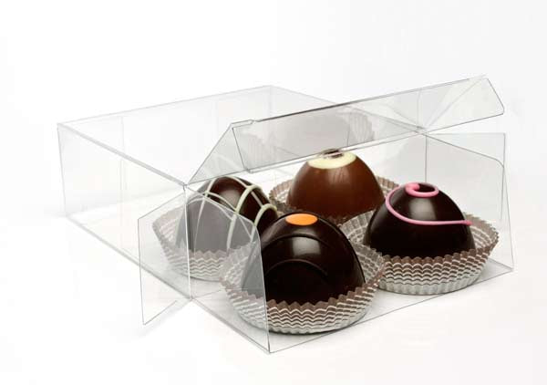 Doos voor (chocolade) Truffels met Interieur 10.8x4.1x10.8cm (100 Stuks) [CNDY194]