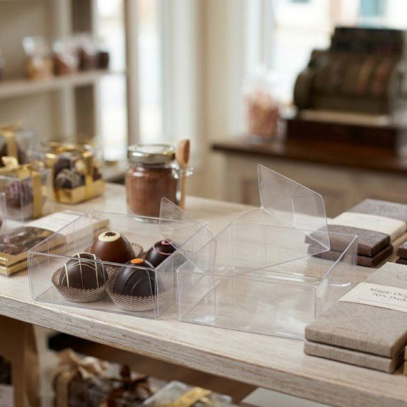 Doos voor (chocolade) Truffels met Interieur 10.8x4.1x10.8cm (100 Stuks) [CNDY194]