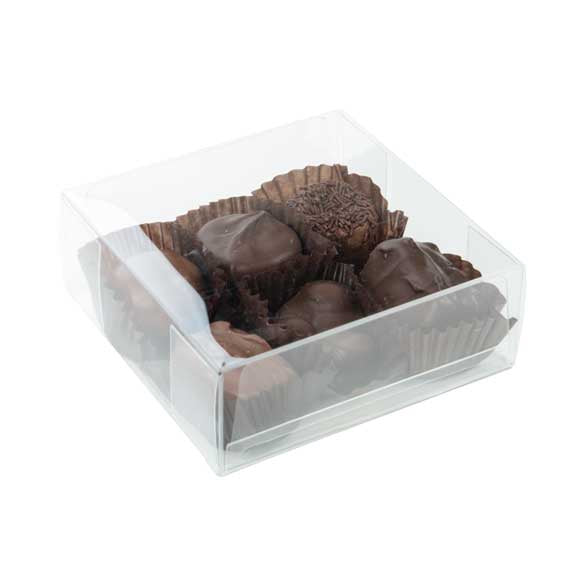 Doos voor (chocolade) Truffels met Interieur 10.8x4.1x10.8cm (100 Stuks) [CNDY194]
