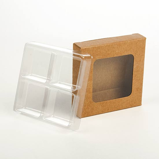 Kraft Doos voor Handgemaakt Snoep Sets voor 4 stuks 7x2.1x6.8cm (25 Stuks) [CNDY277]