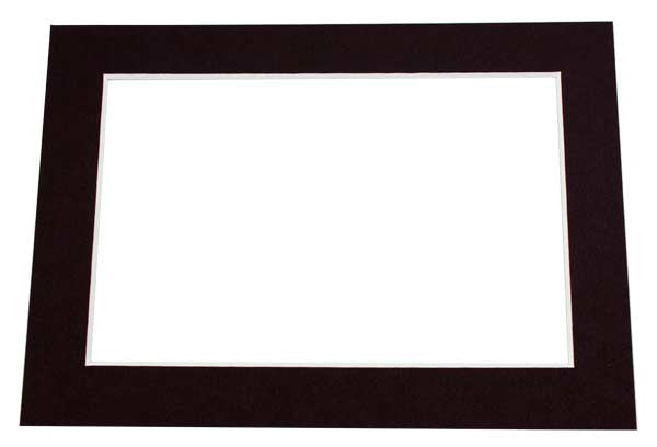 Passepartout Zwart 10,2x15,2cm Venster - Buitenmaat 20,3x25,4cm Conserveringskwaliteit (25 stuks) [MS30020]