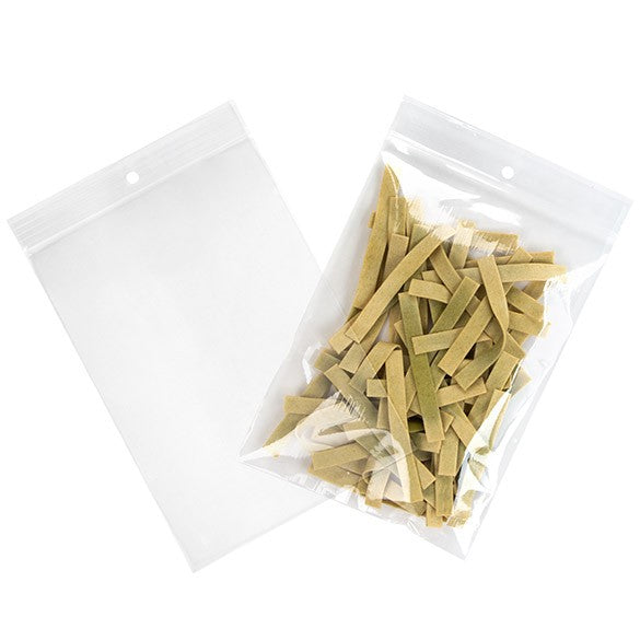 Gripzakken met Ophanggat 12,5x18cm Kristalhelder PP 75 Micron (100 stuks) [Z3R57]