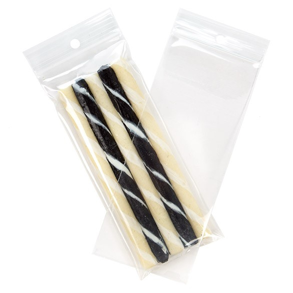 Gripzakken met Ophanggat 6,5x15cm Kristalhelder PP 100 Micron (100 stuks) [Z4R2H6]