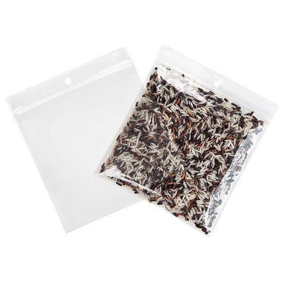 Gripzakken met Ophanggat 12,5x12,5cm Kristalhelder PP 100 Micron (100 stuks) [Z4R55]