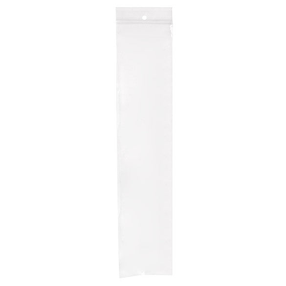 Gripzakken met Ophanggat 7,5x35,5cm Kristalhelder PP 50 Micron (100 stuks) [ZR314]