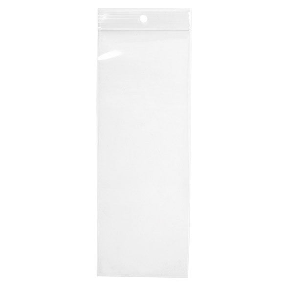 Gripzakken met Ophanggat 7,5x20,5cm Kristalhelder PP 50 Micron (100 stuks) [ZR38]