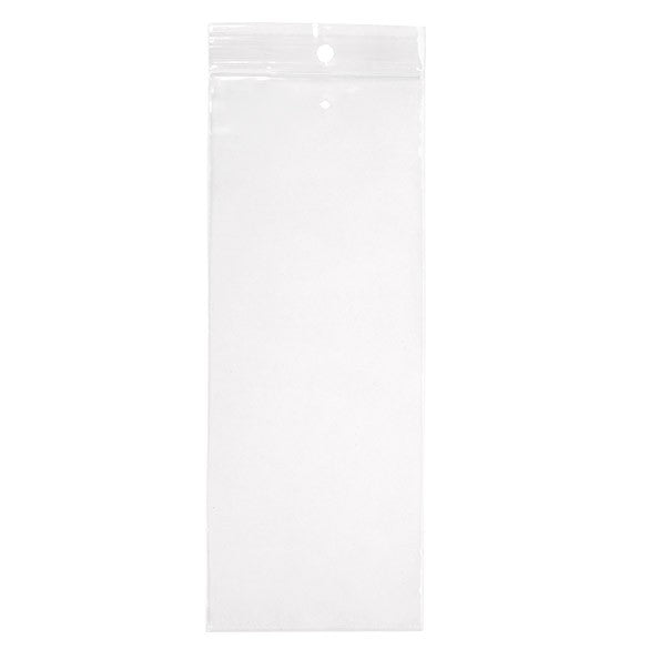 Gripzakken met Ophanggat en Luchtgat 7,5x20,5cm Kristalhelder PP 50 Micron (100 stuks) [ZR38V]