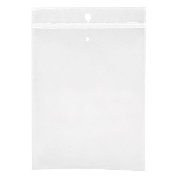 Gripzakken met Ophanggat en Luchtgat 10x12,5cm Kristalhelder PP 50 Micron (100 stuks) [ZR45V]