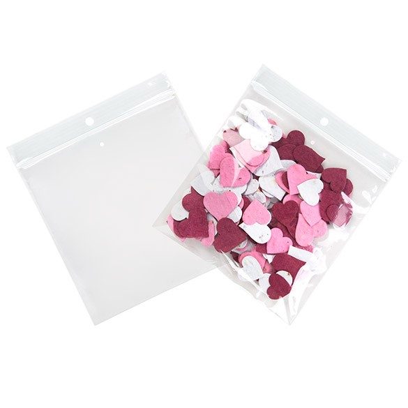 Gripzakken met Ophanggat en Luchtgat 12,5x12,5cm Kristalhelder PP 50 Micron (100 stuks) [ZR55V]