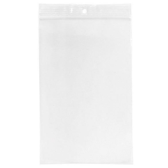 Gripzakken met Ophanggat 12,5x20,5cm Kristalhelder PP 50 Micron (100 stuks) [ZR58]