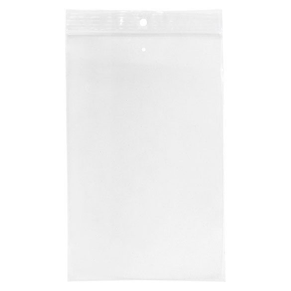 Gripzakken met Ophanggat en Luchtgat 12,5x20,5cm Kristalhelder PP 50 Micron (100 stuks) [ZR58V]