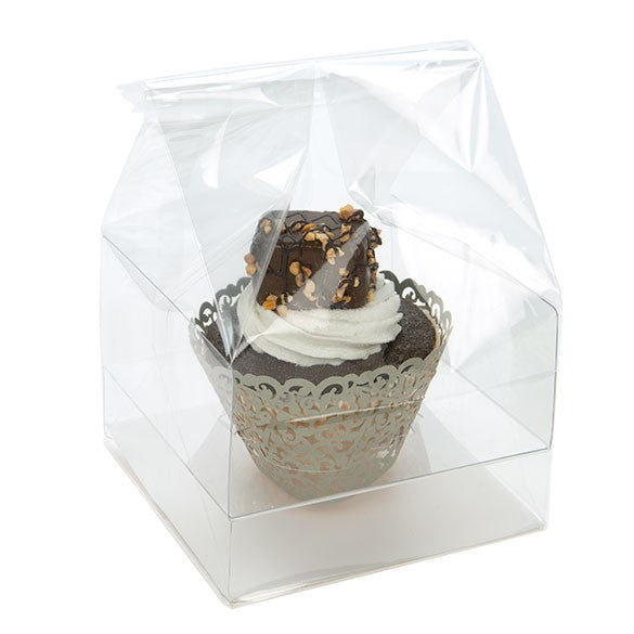 Cupcake Zakken met Papieren Bodem voor 1 Cupcake 10.2x10.2x17.8cm (100 Stuks) [CBG4]