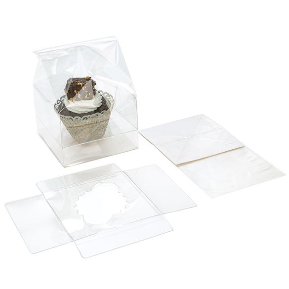 Cupcake Zakken met Papieren Bodem voor 1 Cupcake 10.2x10.2x17.8cm (100 Stuks) [CBG4]