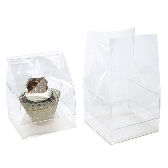 Cupcake Zakken met Papieren Bodem voor 1 Cupcake 10.2x10.2x17.8cm (100 Stuks) [CBG4]
