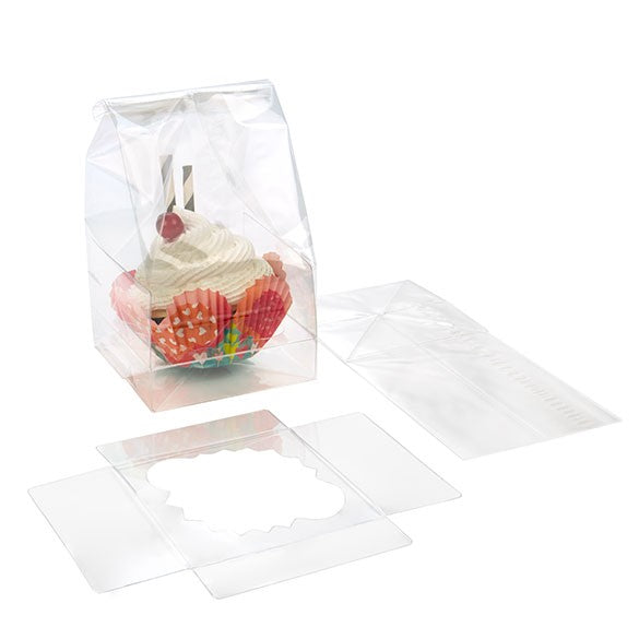 Cupcake Zakken voor 2 Mini cupcakes met kaart 12.7x5.7x12.7cm (100 Stuks) [CBG9]