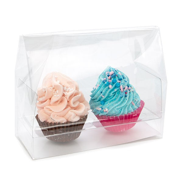 Cupcake Zakken voor 2 Mini cupcakes met kaart 12.7x5.7x12.7cm (100 Stuks) [CBG9]