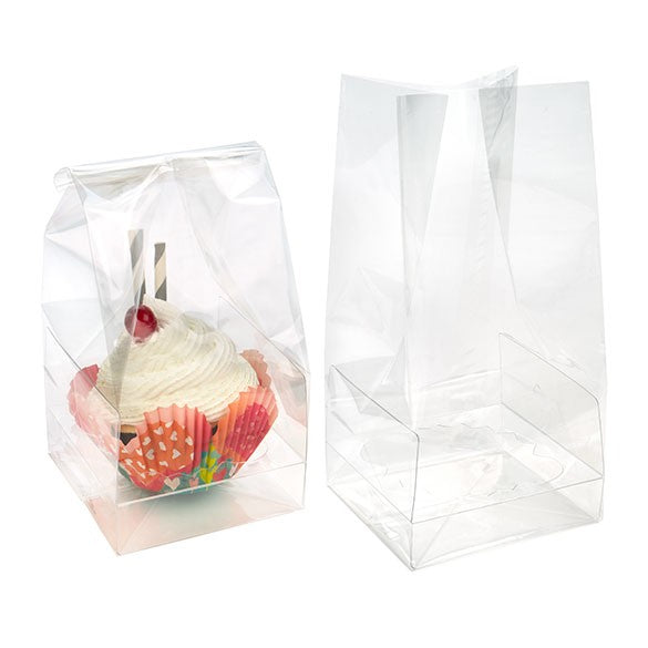 Cupcake Zakken voor 2 Mini cupcakes met kaart 12.7x5.7x12.7cm (100 Stuks) [CBG9]