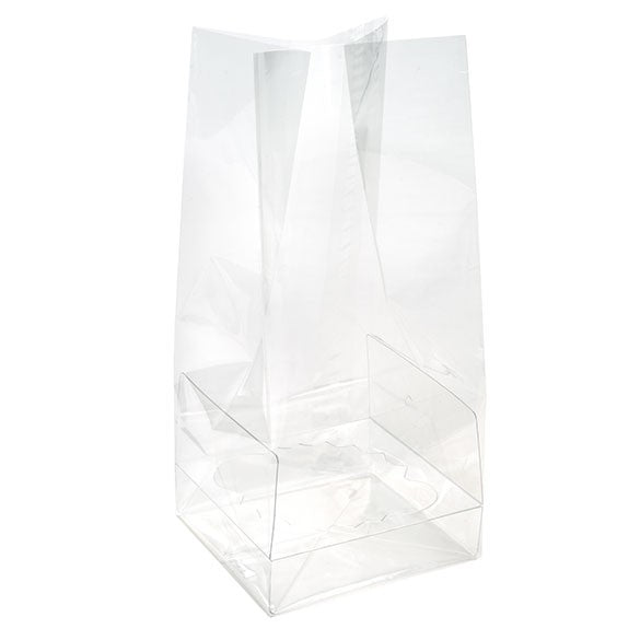 Cupcake Zakken voor 2 Mini cupcakes met kaart 12.7x5.7x12.7cm (100 Stuks) [CBG9]