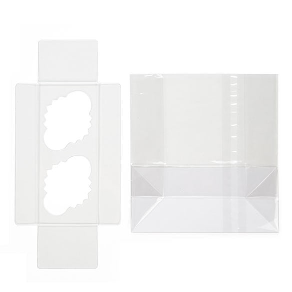 Cupcake Zakken voor 2 Mini cupcakes met kaart 12.7x5.7x12.7cm (100 Stuks) [CBG9]