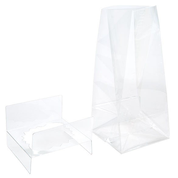 Cupcake Zakken voor 2 Mini cupcakes met kaart 12.7x5.7x12.7cm (100 Stuks) [CBG9]