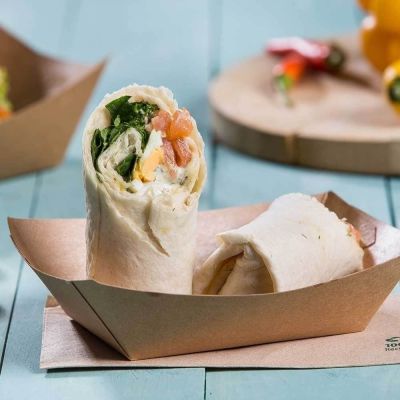 Snackschalen karton 400 ml Bruin Biologisch Gecoat (1.000 stuks) [GB-DCA06445]