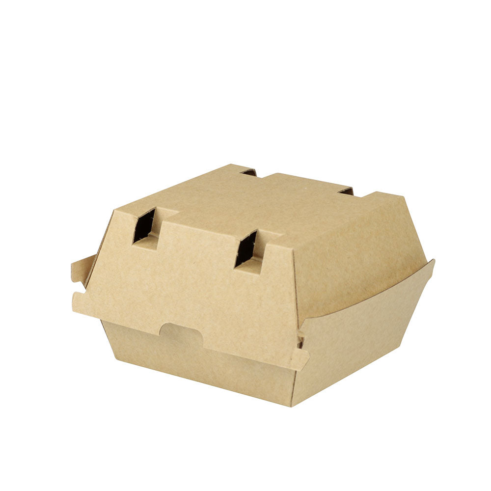 Take-away hamburgerdozen Karton 13x14x8 cm Bruin (250 stuks) [GB-DFC04285]