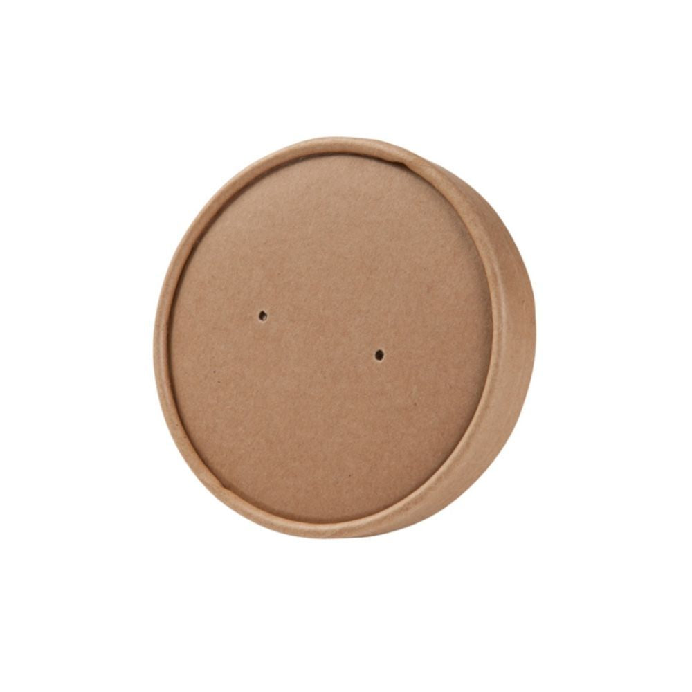 Carboard-membrane lids Ø 90 mm, brown (500 pieces)