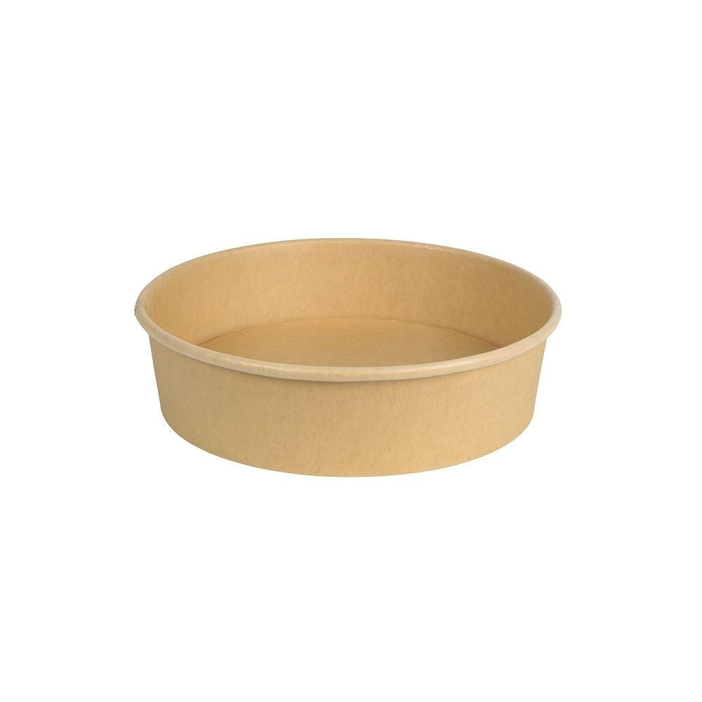 Premium-carton bowls brown 700 ml, Ø 185 mm round (300 pieces)