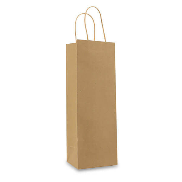 Wine bags 12+10x35cm Brown (100 pcs)