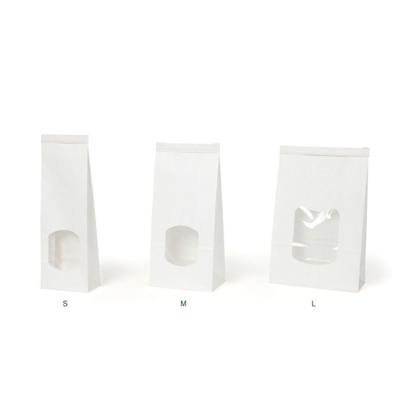 Zakken Kraft Wit met Sluiting 11,5x7x24,5 cm (400 stuks) [GB-DRE02710]