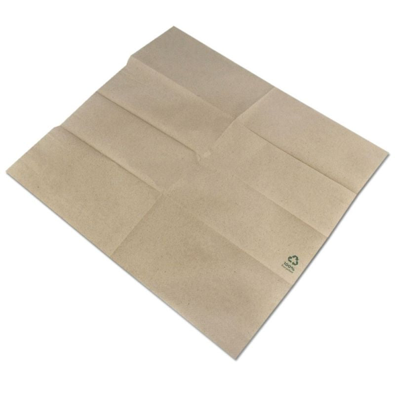 Servetten Papier Bruin 32x32 cm 1 laag 1/8 vouw (6.000 stuks) [GB-DSE02805]