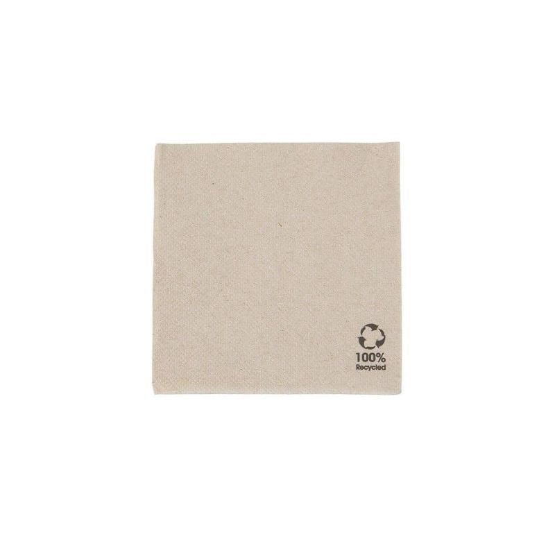 Napkins Paper Brown 20 x 20 cm, 2 ply 1/4 fold (2400 pieces)