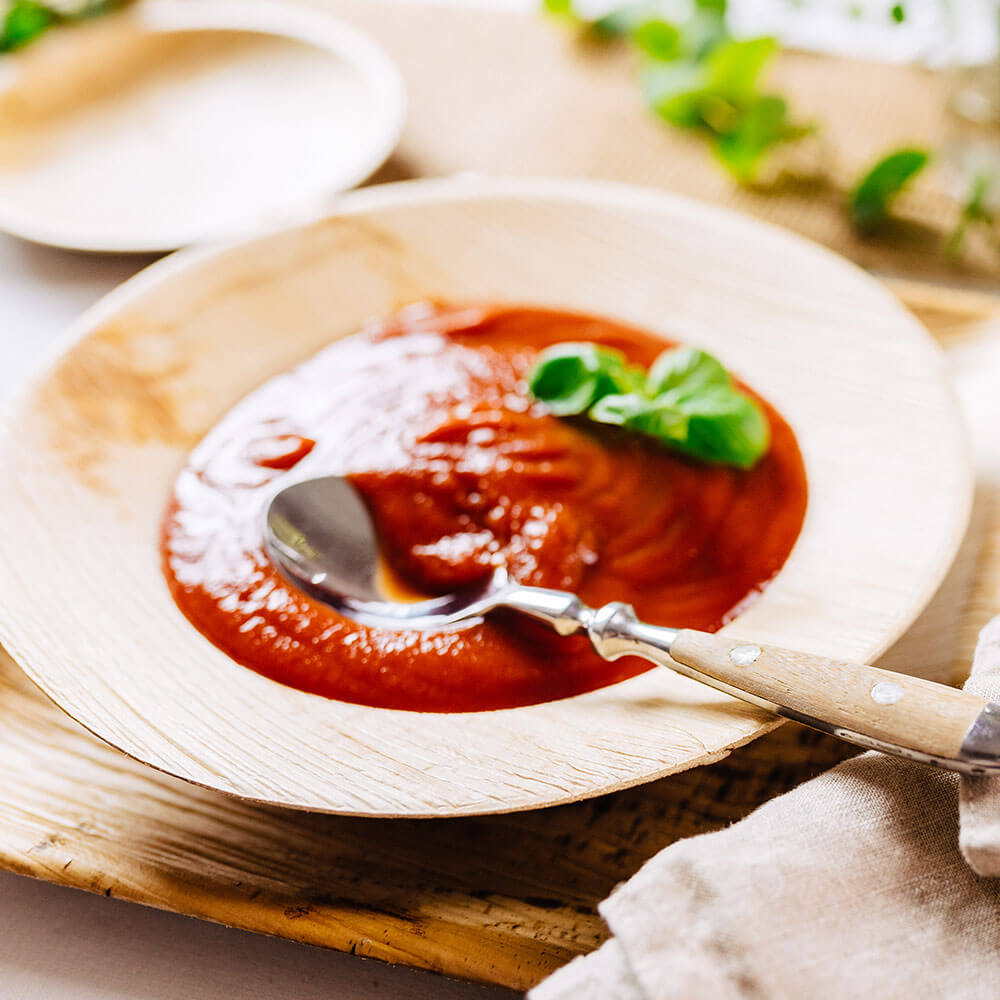 Rond Bord Palmblad, Ø 23 cm, diep (200 stuks) [GB-DTW05301]