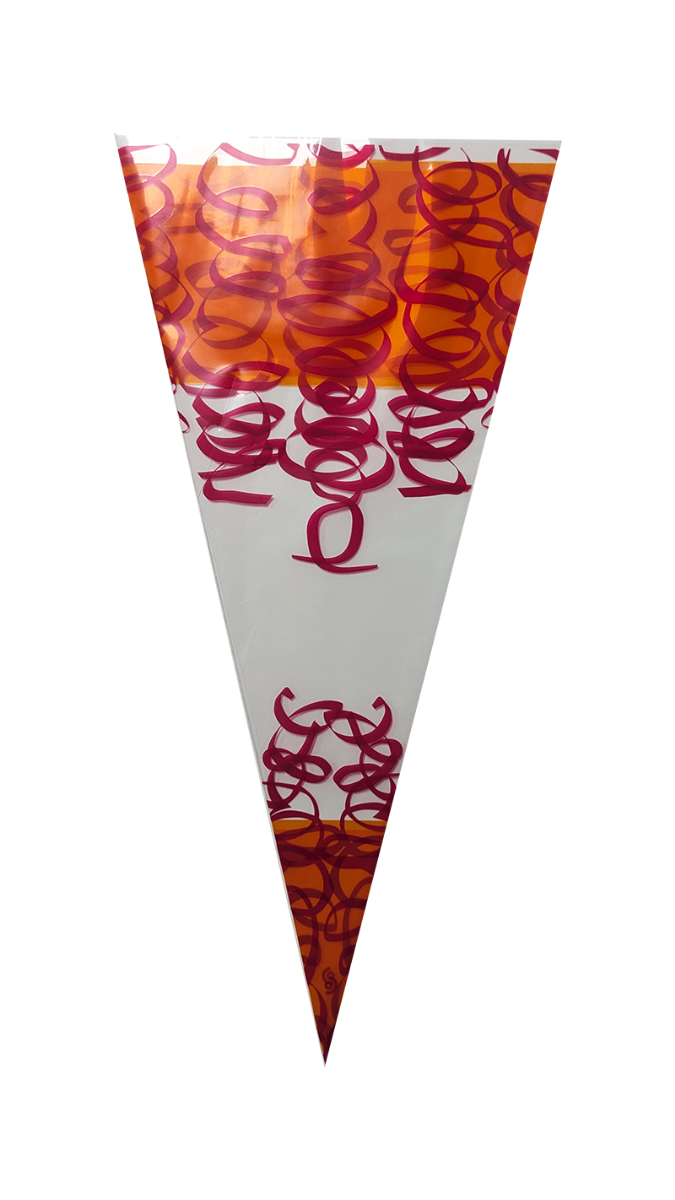 Conical bag 18x37cm 0.5 pounds orange/red (250 pcs)
