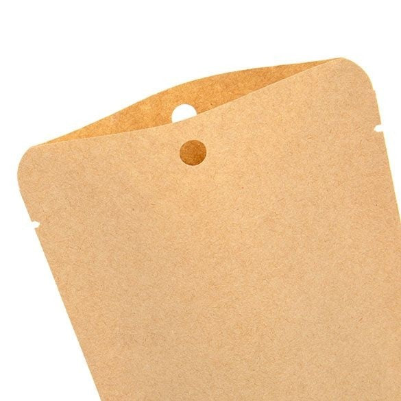 Stazakken Kraft Composteerbaar 10,2x6x15,2cm zonder Gripsluiting | 57 gram (100 stuks) [SUPEK2]
