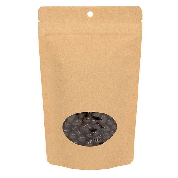 Stazakken Kraft Composteerbaar 13x7,9x20,6cm met ovaal Venster | 113 gram (100 stuks) [ZBGEO3K]