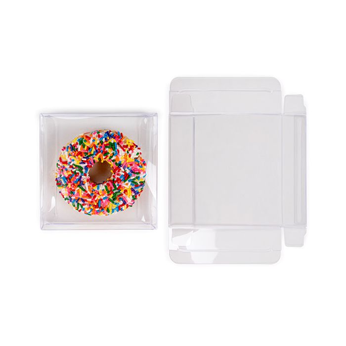 Plastic Doosjes 11,4x2,5x11,4 cm Kristalhelder (25 stuks) [FB304]