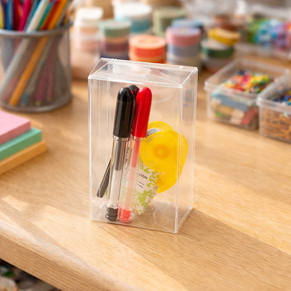 Plastic Doosjes 5,4x1,7x9,2cm Kristalhelder (25 stuks) [FB36]