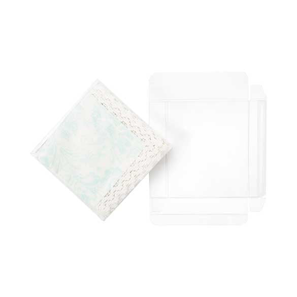 Plastic Doosjes 14,3x2,5x14,1cm Kristalhelder (25 stuks) [FB48]