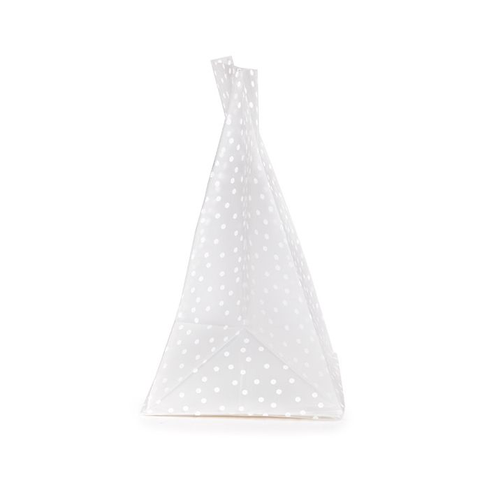 Blokbodemzakken met Polka Stippen 10,2x10,2x17,8 cm met Papieren Kaart (100 stuks) [FFGPB9D]