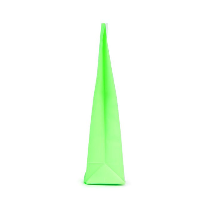 Blokbodemzakken Neon Groen 5,1x5,1x21 cm met Papieren kaart (100 stuks) [FGPB11NG]