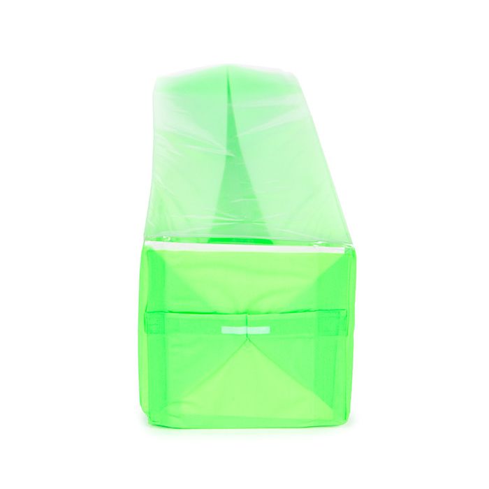 Blokbodemzakken Neon Groen 5,1x5,1x21 cm met Papieren kaart (100 stuks) [FGPB11NG]