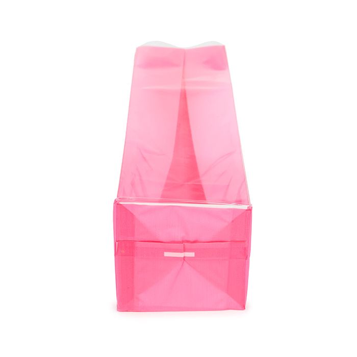 Blokbodemzakken Neon Roze 5,1x5,1x21 cm met Papieren kaart (100 stuks) [FGPB11NK]