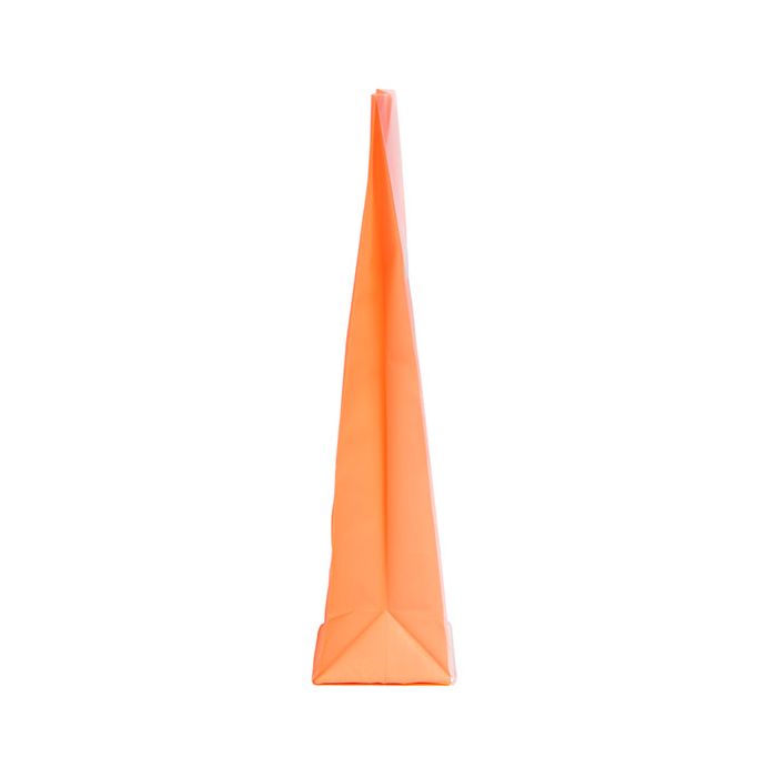 Blokbodemzakken Neon Oranje 5,1x5,1x21 cm met Papieren kaart (100 stuks) [FGPB11NO]